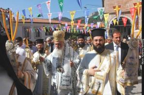 Από την επίσκεψη του Αρχιεπισκόπου Αθηνών και Πάσης Ελλάδος κ. Ιερώνυμου (15-8-2008). 