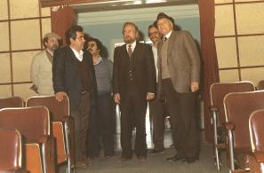 Ο μεγάλος ποιητής Γιάννης Ρίτσος στο κινηματοθέατρο του Αναγνωστηρίου (8-4-1985).