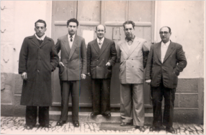 Δεύτερος από αριστερά στο πρώτο μεταπολεμικό Δ.Σ του Γ.Σ. Όλυμπος Αγιάσου (1952)