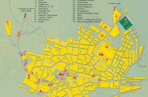 Χάρτης οικισμού Αγιάσου (Από τον τουριστικό οδηγό του Δήμου Αγιάσου). 